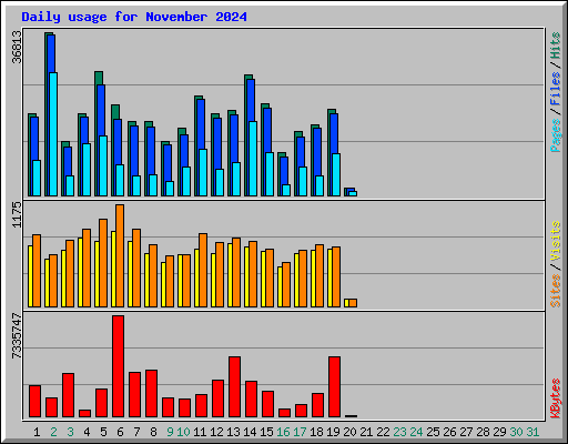 Daily usage for November 2024