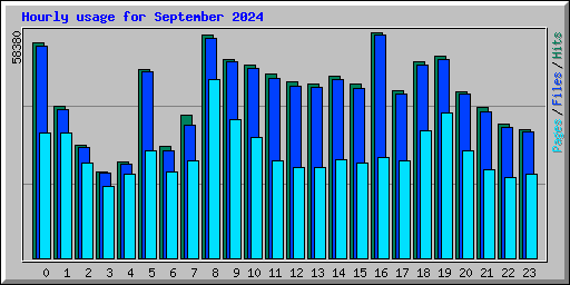 Hourly usage for September 2024