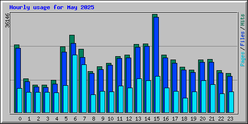 Hourly usage for May 2025