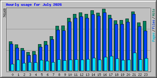 Hourly usage for July 2026