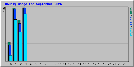 Hourly usage for September 2026